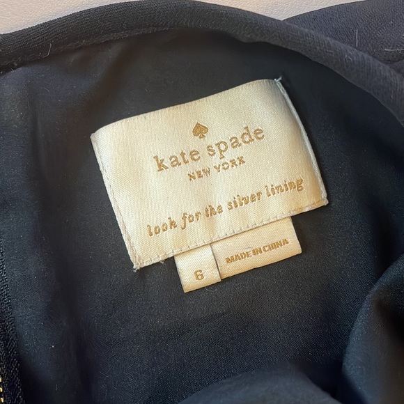 Kate Spade Kite Bow Crepe Fit & Flare Keyhole Black Dress Kate Spade New York - Picture 7 of 10